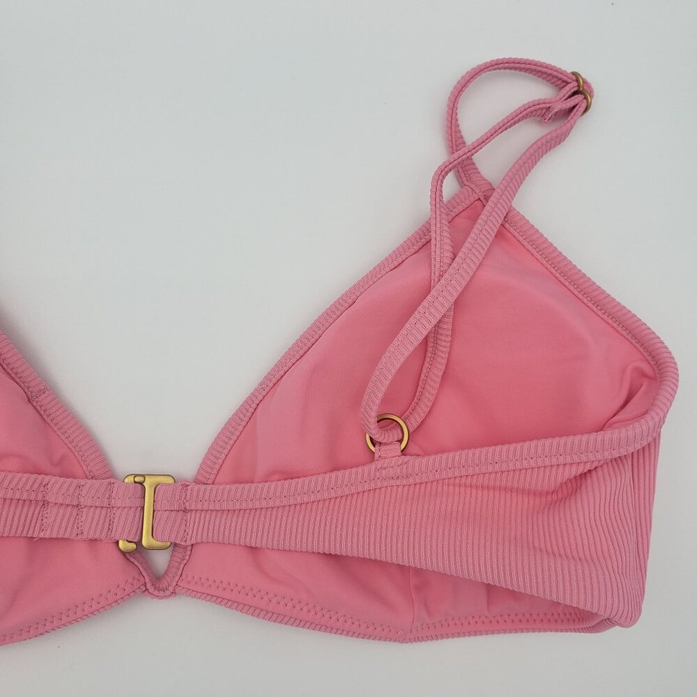 L*Space LSPACE Ribbed Helena Bikini Top Women's Size Large in Guava Pink NWT - Picture 5 of 9